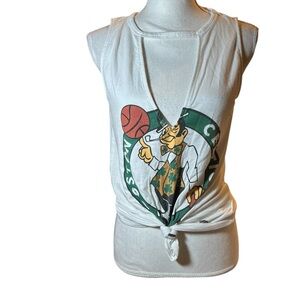 Express Boston Celtics Sleeveless Peekaboo Front Top